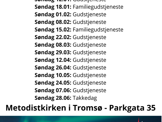 Vårens gudstjenesteprogram